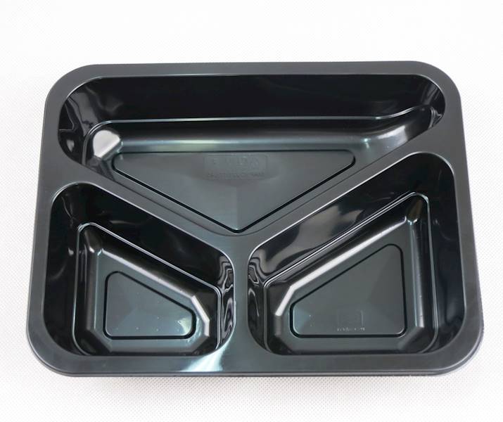 Pojemniki do zgrzewu III dzielnony (cena brutto za 1000 sztuk) 227 G Maptipack Colt pod zgrzew czarne