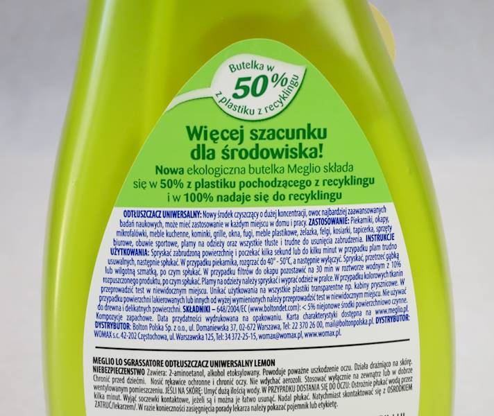 Meglio odtłuszczacz uniwersalny (cena brutto za 1 sztukę) sprawy 750 ml