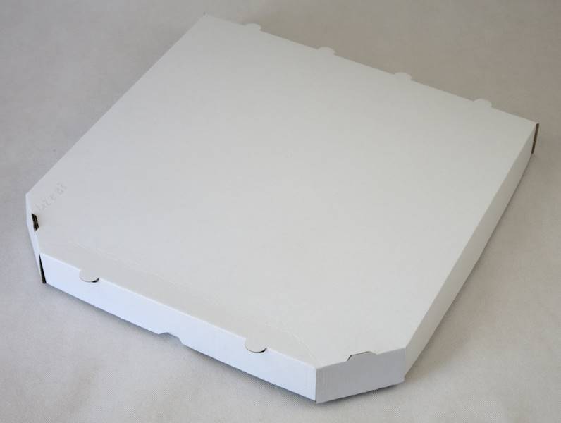 Kartony białe rogi ścięte 42 cm/4,5 (cena brutto za 100 sztuk) pudełka na pizzę boxy