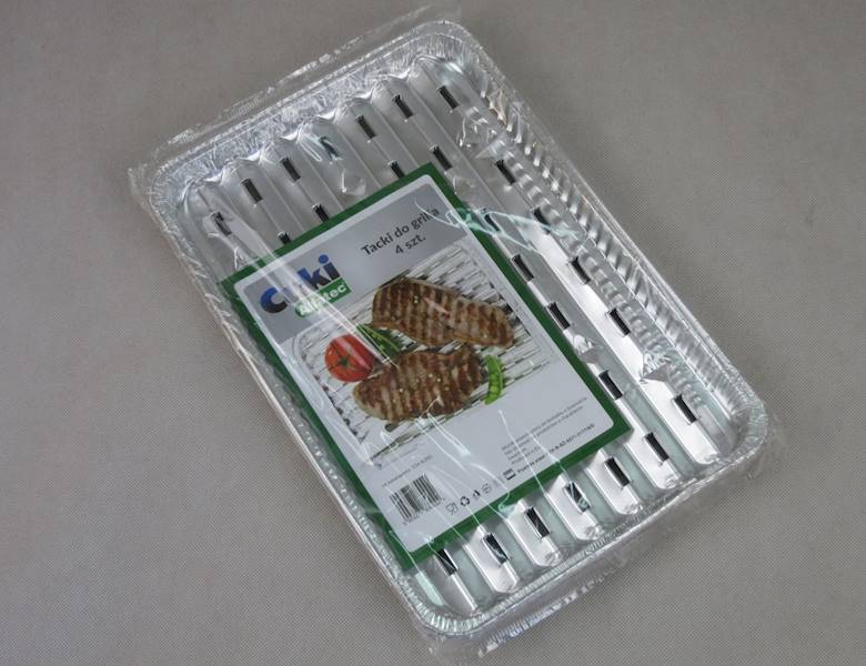 Aluminiowe tacki do grilla (cen brutto za 4 sztuki) prostokątne