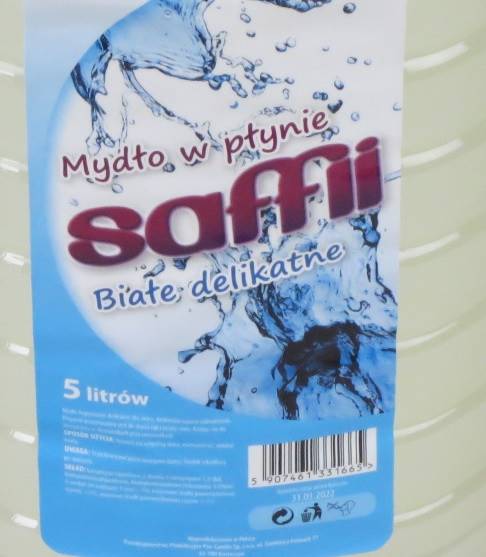 Mydło w płynie (cena brutto za 1 sztukę) do dozowników SAFFI zapas tanie 5 litrów