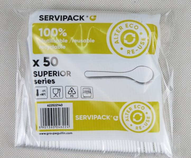 Łyżeczki transparentne superior sztaplowne 50 sztuk