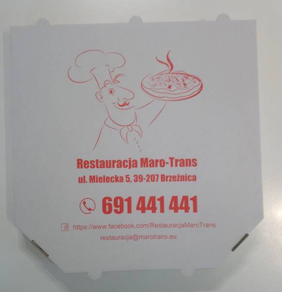 Kartony  białe rogi ścięte 32cm/3,5 (cena brutto za 100 sztuk) pudełka na pizzę boxy