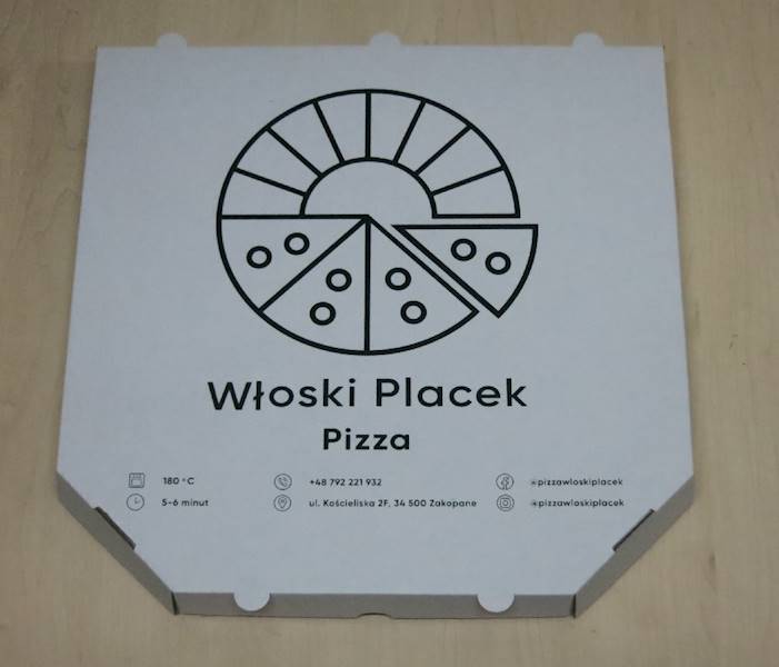 Kartony białe rogi ścięte 42 cm/4,5 (cena brutto za 100 sztuk) pudełka na pizzę boxy