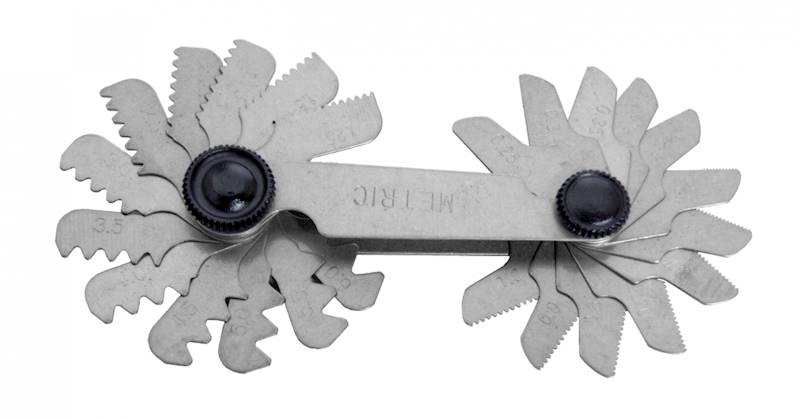 Grzebień do pomiarów skoku gwintów