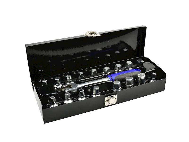 Kpl.kluczy do korów oleju 3/8" 18cz.