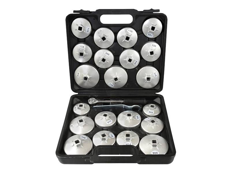 Klucze nasadowe do filtrów 23cz.+ grzechotka