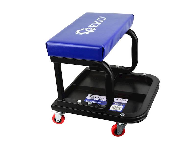 Taboret warsztatowy obrotowy z półką 