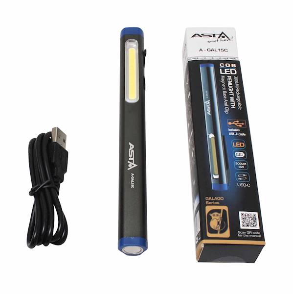 Lampa akumulatorowa długopisowa LED COB 300Lm