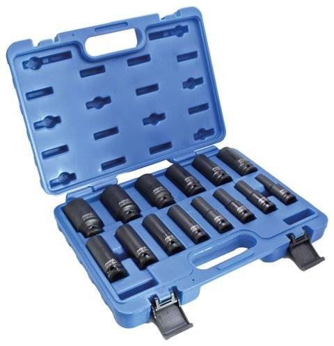 Zestaw nasadek udarowych 1/2" długie 10-32mm