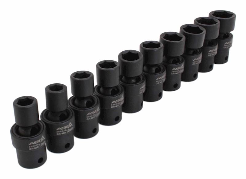 Zestaw nasadek udar 3/8" na przegubie 10szt.