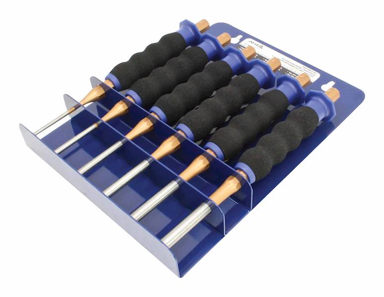 Zestaw wybijaków z rękojeścią 6 szt.