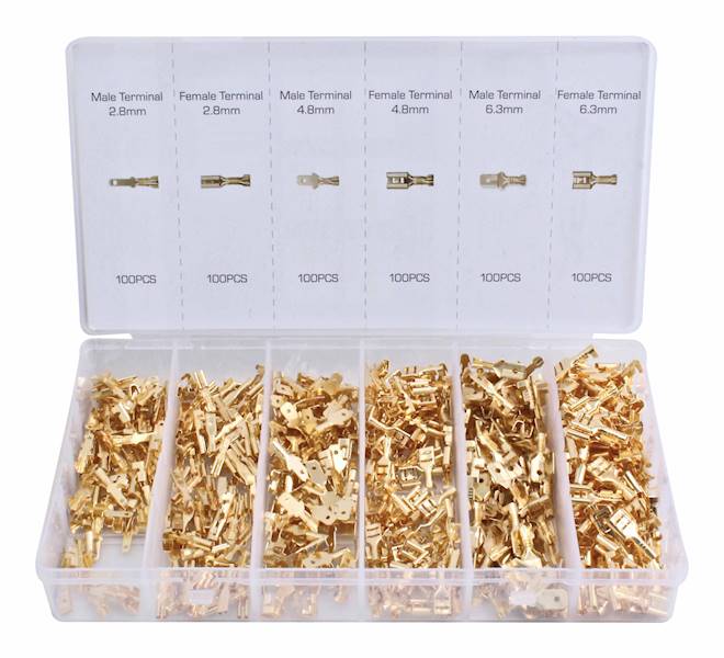 Konektory elektryczne niezolowane 600szt.