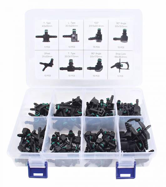 Zestaw złączek do przewodów powrotnych 85szt.