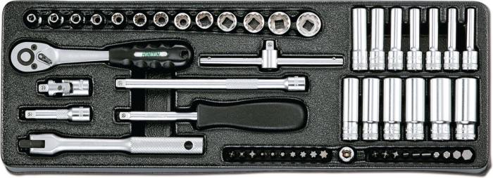 WKŁAD- Zestaw nasadek 1/4" 54el.