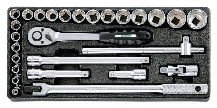 WKŁAD- Zestaw nasadek 1/2" 27el.