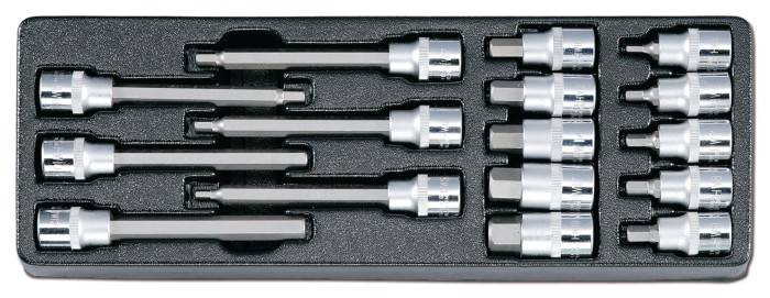 WKŁAD-Zestaw nasadek 1/2" z końcówką HEX