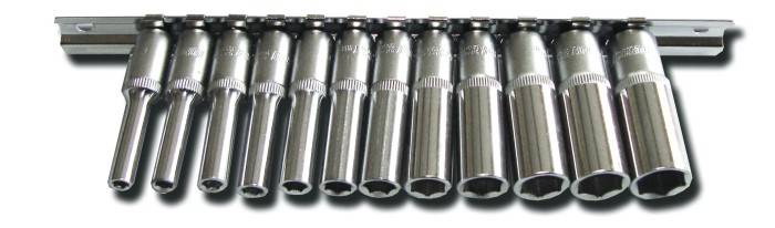 Kpl. nasadek 1/4" 10cz,długie