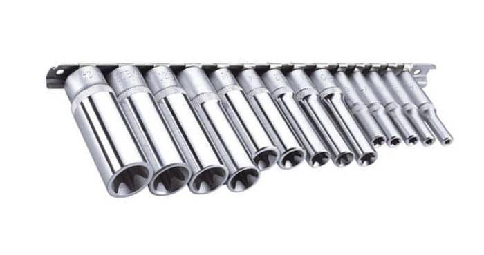 Nasadki  "E" 1/4" 3/8" 1/2" torx wew.14cz