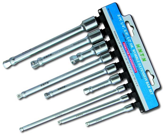 Przedłużki 9cz. HONITON 1/4"-3/8"-1/2" uchylne