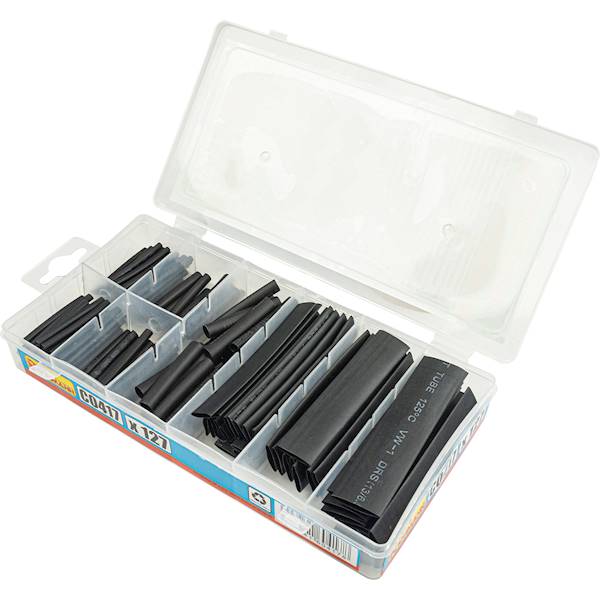 Kpl. koszulek termokurczliwych czarnych 127szt.