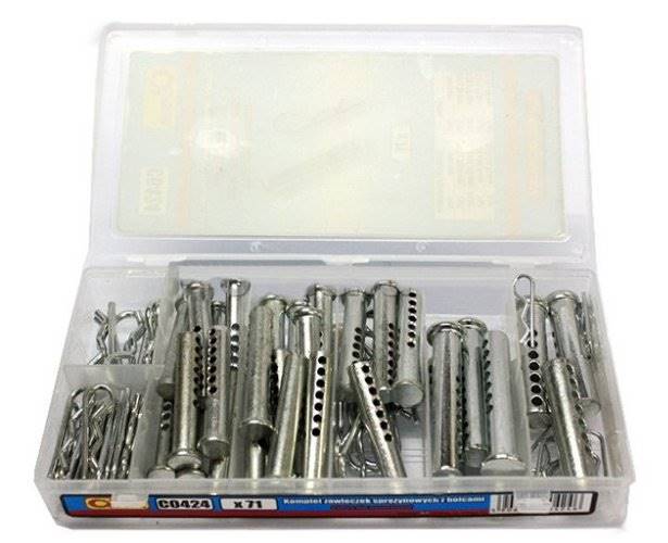 Kpl. zawleczek sprężynowych z bolcami