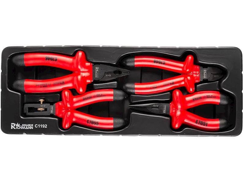 WKŁAD - SZCZYPCE ELEKTRYCZNE 1000V 4 ELEM. + TACKA