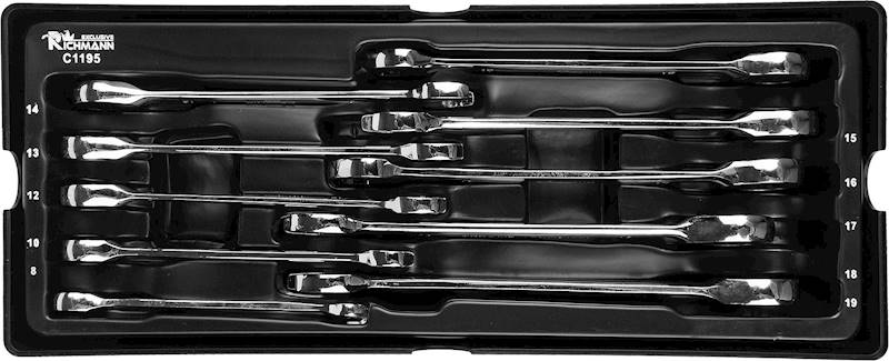 Klucze oczko-płaskie z grzechotką 8-19mm