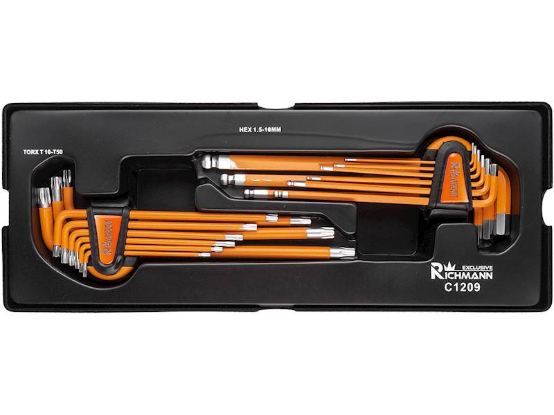 Wkład - imbusy 1,5-10mm+TORX TX10-50 18 cz.