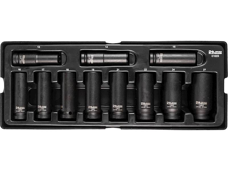 Wkład- nasadki udarowe długie 1/2" 13-27mm