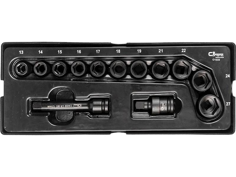 Wkład- nasadki udarowe 1/2" 13-27mm 13 el.