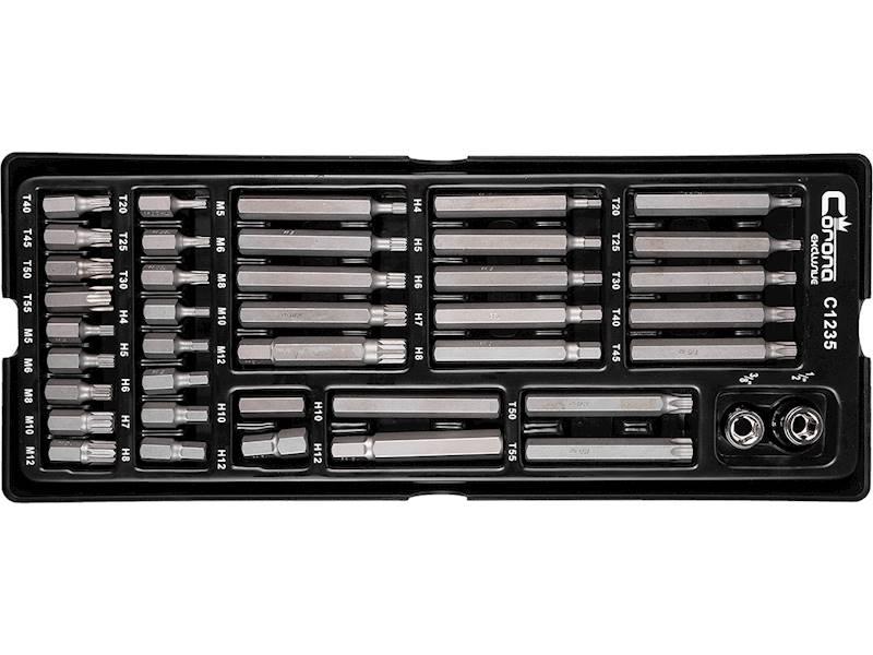 Wkład-zestaw bitów 40cz. imbus, spline, torx