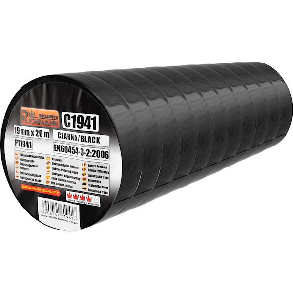 Taśma izolacyjna 19mmx20m czarna