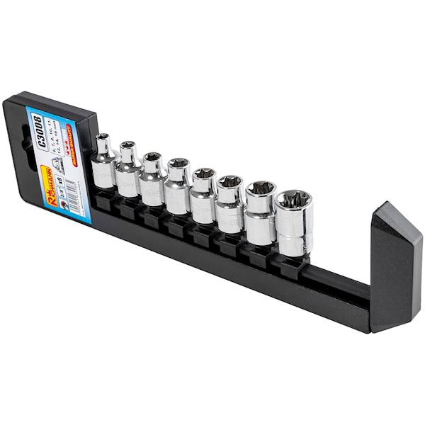 Kpl.  8cz. 3/8" CORONA TORX /E6-E16/