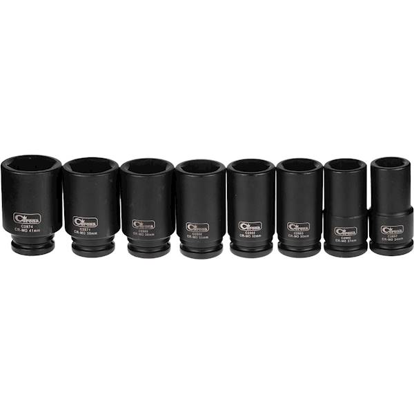 Zestaw nasadek udarowych długich 3/4" 24-41mm