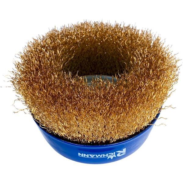 Szczotka do szlifowania doczołowa 100mm mosiądz