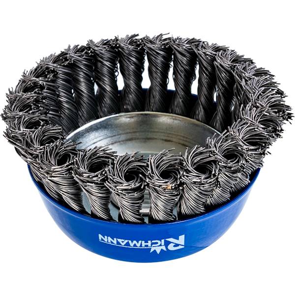 Szczotka do szlifowania doczołowa 100mm drut skręt