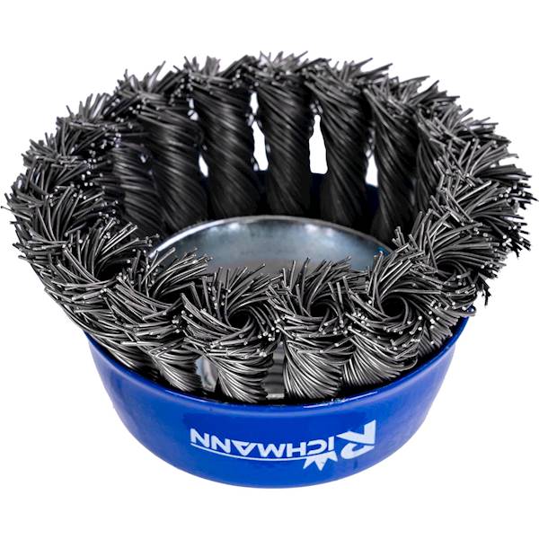 Szczotka do szlifowania doczołowa 80mm drut skręt.