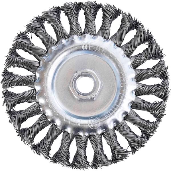 Szczotka do szlifowania tarczowa 125mm drut skręt.