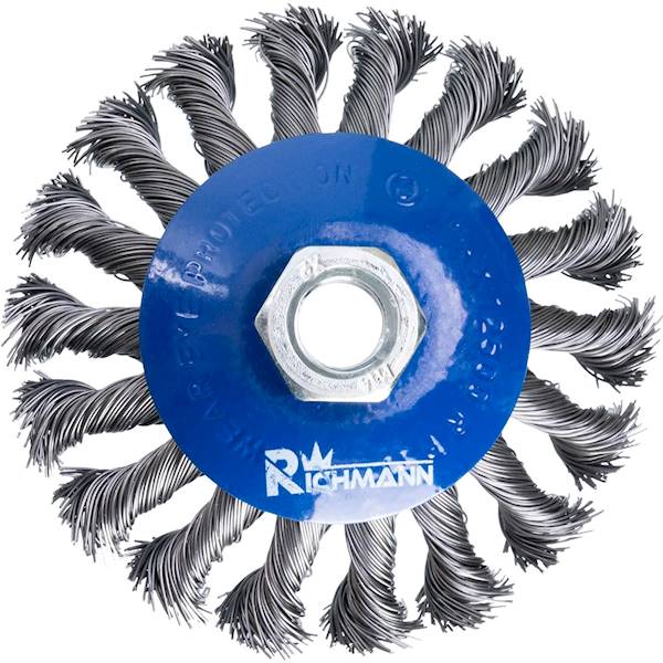 Szczotka do szlifowania stożkowa 100mm drut skręt