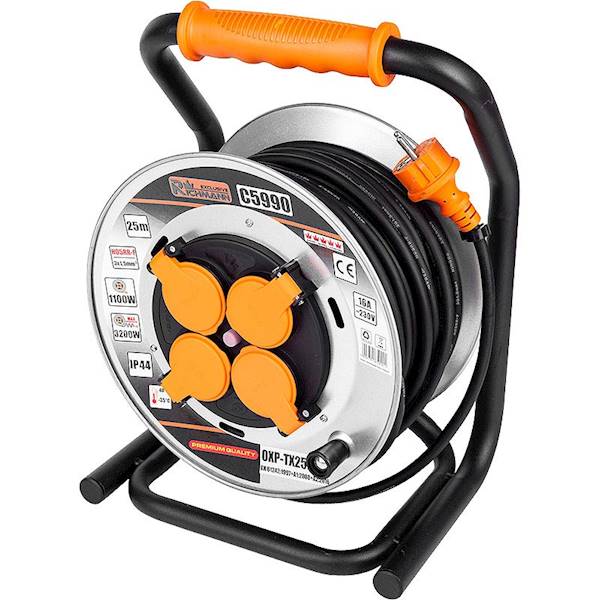 Przedłużacz budowlany bęb. 25M 3x1,5 IP44