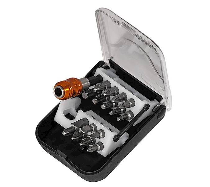 Zestaw grotów 17cz. uchwyt autom.