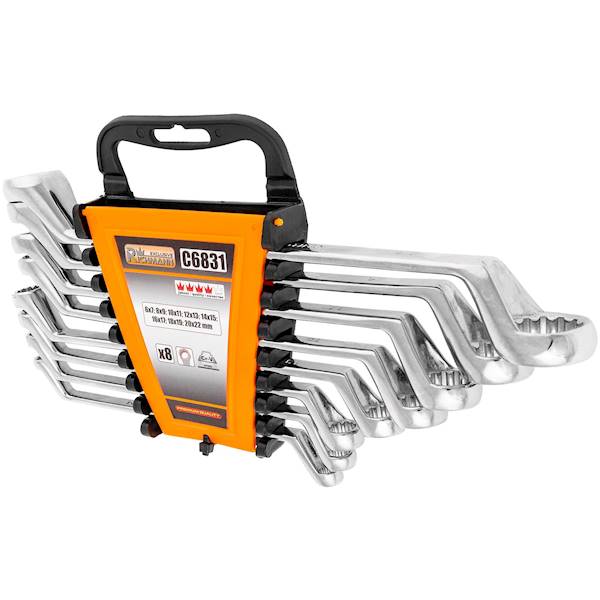 Klucze oczk.2xgięte  8cz./6-22/CORONA