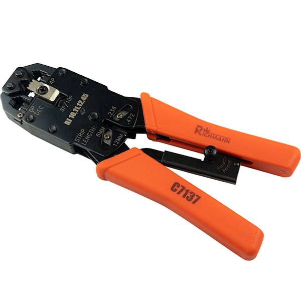 Szczypce do zaciskania końcówek TEL i sieciowych 