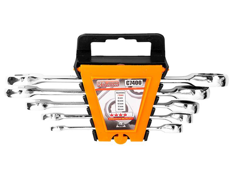 Klucze z grzechotką 8-19mm CORONA  [72 zęby]