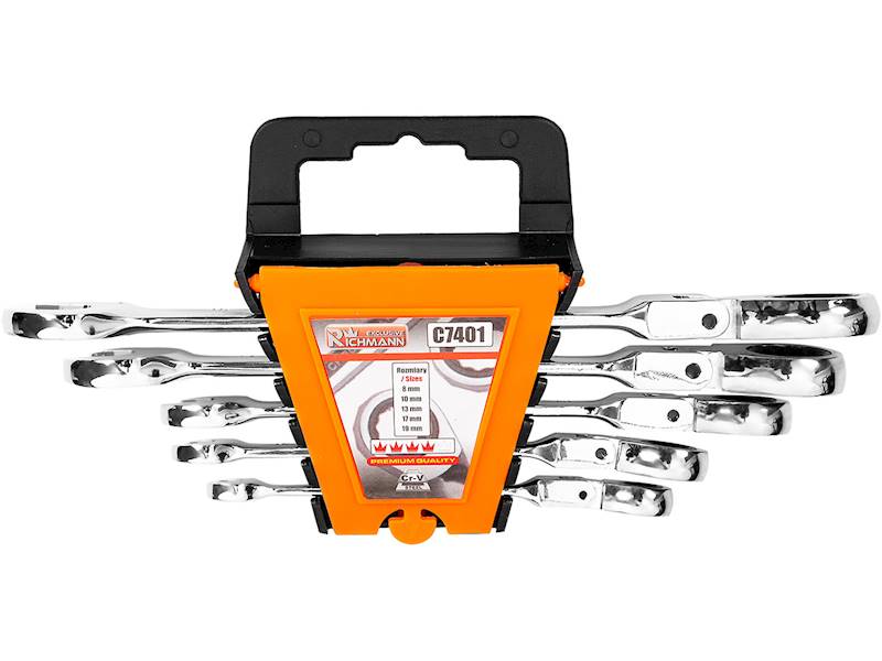 Klucze z grzechotką 8-19mm Łamane  CORONA