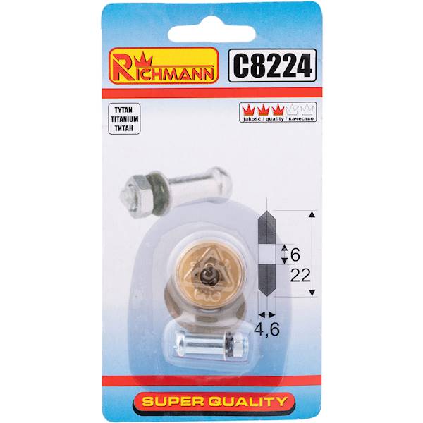 Kółko do glazury 22x6x4,6 tytanowe