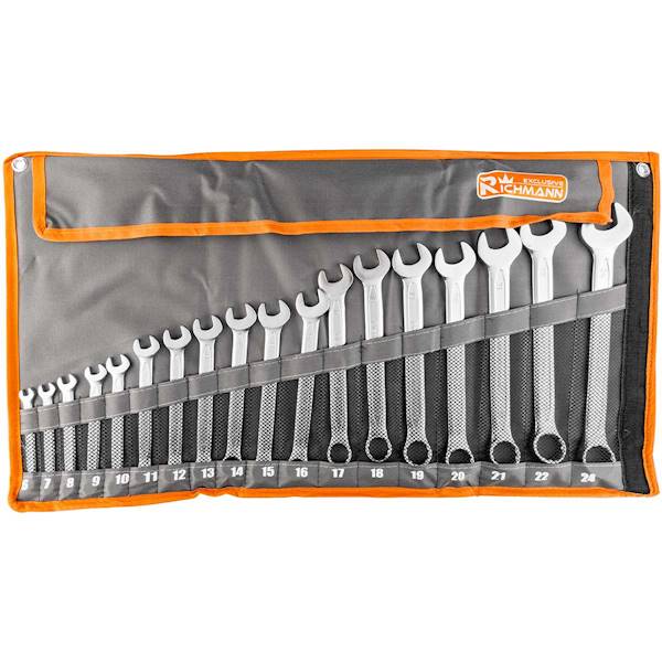 Klucze oczk-płaskie satynowe 6-32mm 24cz.