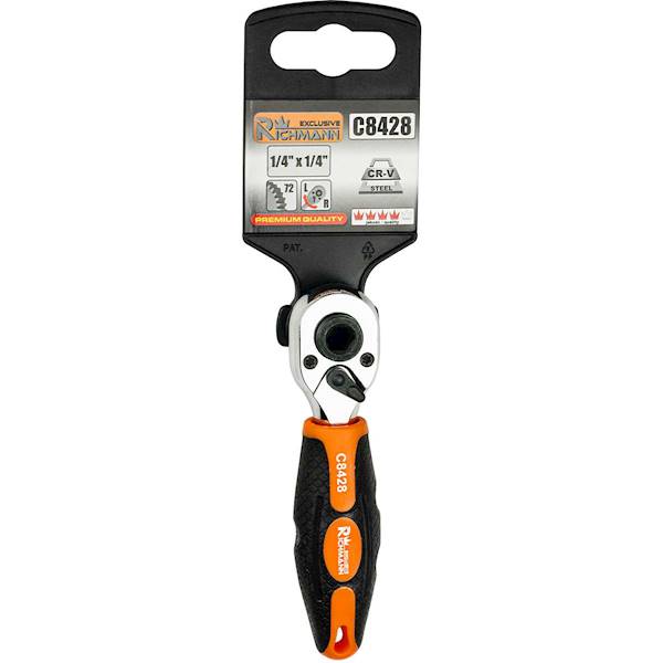 Grzechotka do bitów i nasadek 1/4" 72zęby