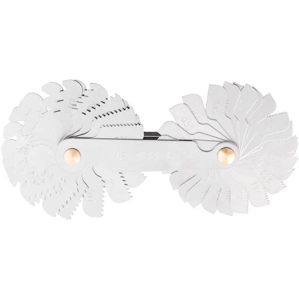 Grzebień do pomiaru gwintów 52szt. met/cal